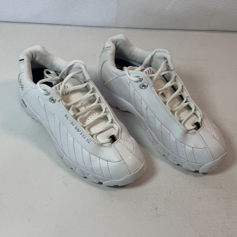 K Swiss Shoes Mens 7.5 White Leather Sneakers Womens 9 Athletic Walking Casual